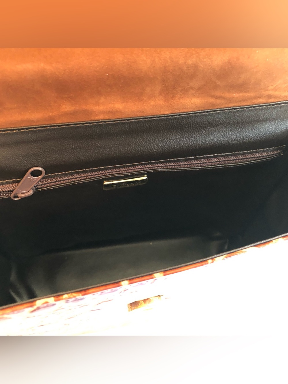 Authentic Bally Brown Croc-Embossed Top Handle Shoulder Bag - Picture 5 of 6